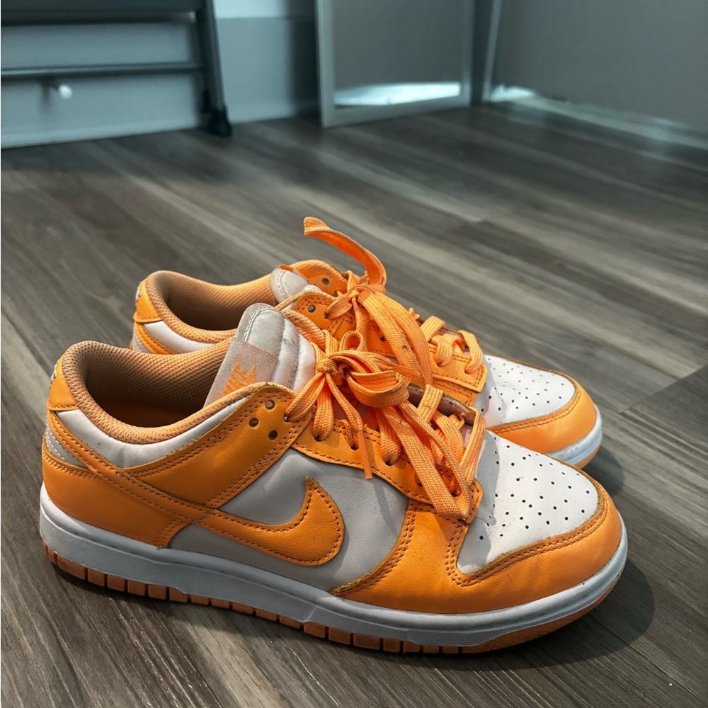 NIKE Women Orange and White Sneakers